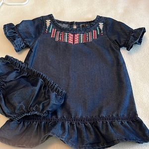 Kenzie chambray dress and bloomers